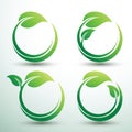 Green labels vector