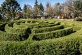 Green Labyrinth Hedge Maze & x28;Labirinto Verde& x29; at Main Square - Nova Petropolis, Rio Grande do Sul, Brazil Royalty Free Stock Photo