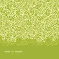 Green lace leaves horizontal seamless pattern Royalty Free Stock Photo
