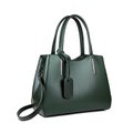 Green lady`s handbag isolated on white background Royalty Free Stock Photo