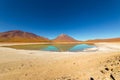 Green Lagoon, Laguna Verde, in Bolivia Royalty Free Stock Photo