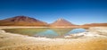 Green Lagoon, Laguna Verde, in Bolivia Royalty Free Stock Photo