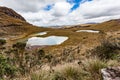 Green lagoons at the foot of the Chiles volcano