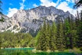 The Green Lake and mountains in Styria, Austria, landscape spring Royalty Free Stock Photo