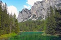 The Green Lake and mountains in Styria, Austria, spring Royalty Free Stock Photo