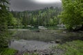 The green lake in Savoye in France Royalty Free Stock Photo