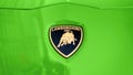 Green Lamborghini in Monaco Royalty Free Stock Photo