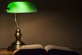 Green Lamp and Bible