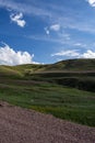 Green landscape, breathtaking, Dogubayazit, Turkey, Middle East, mountain, Iranian border, driving, winding road Royalty Free Stock Photo