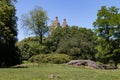 Green Landscape at Central Park in New York City during Spring with No People Royalty Free Stock Photo