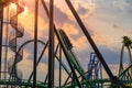 Green Lantern roller coaster located at Six Flags Great Adventure in Jackson Township, New Jersey, USA