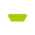 Green large waste skip bin