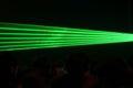 Green laser beams