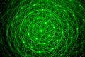 Green laser beams Royalty Free Stock Photo