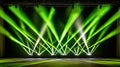 Green laser show stage lighting event venue Royalty Free Stock Photo