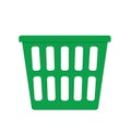 Green Laundry basket Royalty Free Stock Photo
