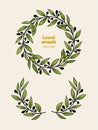 Green Laurel Wreath Royalty Free Stock Photo