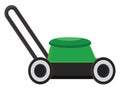 Green lawn mower, icon Royalty Free Stock Photo