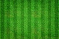 Green lawn soccer, football field. Striped grass texture for sport background Royalty Free Stock Photo