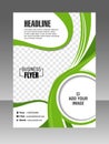 Green Layout business brochure. Layout flyer, vector template