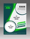 Green Layout business brochure. Layout flyer, vector template