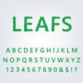 Green leaf alphabet