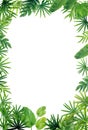 Green leaf border background
