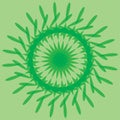 Green leaf circle vector design background,, Royalty Free Stock Photo