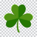 Green leaf clover icon. Vector illustration