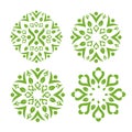 Green leaf decorating with healthy swash symbol