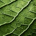 Close Up Of Water-drenched Cactus Leaf A Stunning Nature Photography