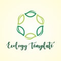 GREEN LEAF ECOLOGY AGRICULTURE LOGO TEMPLATE