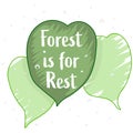 Green leaf forest is for rest scene Royalty Free Stock Photo