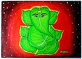 Leaf ganesha paintings