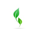 Green Leaf Icon Vector Illustrations. Ecology icon.