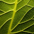 Close Up Image Of Sunflower Leaf: Organic Contours And Environmentalism