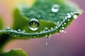 green leaf on a leaf, close upgreen leaf on a leaf, close updrop of water on green leaf with
