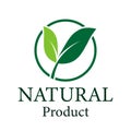 Green leaf logo,ecology natural design product.Vector illustration.