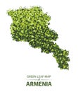 Green leaf map of armenia vector illustration of a forest is concept