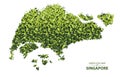 Green leaf map of singapore
