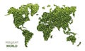 Green leaf map of the world Royalty Free Stock Photo