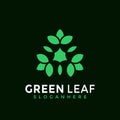 Green Leaf Modern Logo Design Vector Illustration Royalty Free Stock Photo