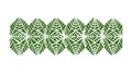 Green Leaf Pattern Divider for Nature and Eco-Friendly Branding. vector design Generative AI Royalty Free Stock Photo