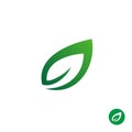 Green leaf symbol Royalty Free Stock Photo