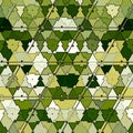 Green leaf triangles pattern camouflage effect Royalty Free Stock Photo