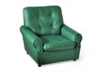 Green leather armchair