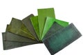 Green leather sampler