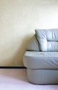 Green leather sofa Royalty Free Stock Photo