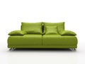 Green leather sofa Royalty Free Stock Photo