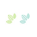 Green Leaves Bio Eco Raw Food Sign, Symbol, Logo Royalty Free Stock Photo